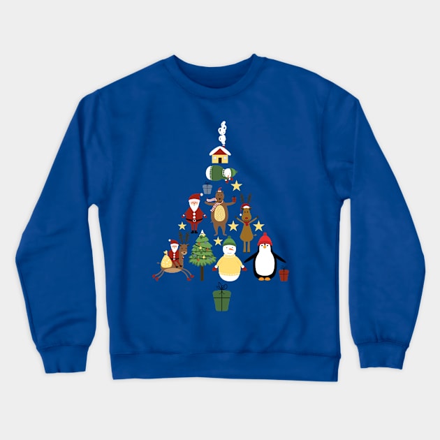 Funny Christmas tree Crewneck Sweatshirt by grafart